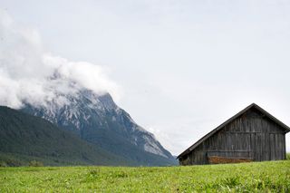 Eine Berghütte in Tirol.