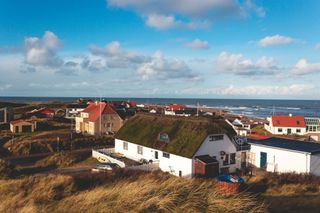 View of danish village Hirtshals