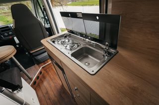 Kitchenette in CamperBoys Travel Van 