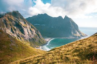 Aussicht auf die Lofoten in Norwegen.