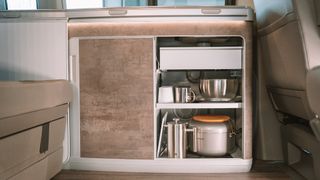 VW California Ocean kitchen storage