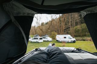 Pössl Campstar: Aussicht aus offenem Aufstelldach