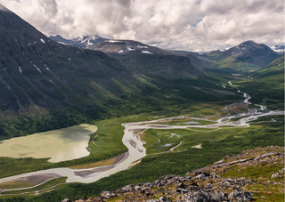 Landschaft. mit Flüssen im Süden von Schweden